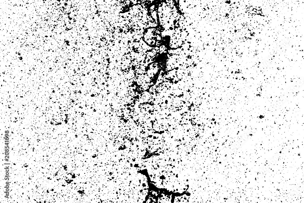 Obraz premium Black paint stains overlay vector texture. Ink blots isolated on white background.