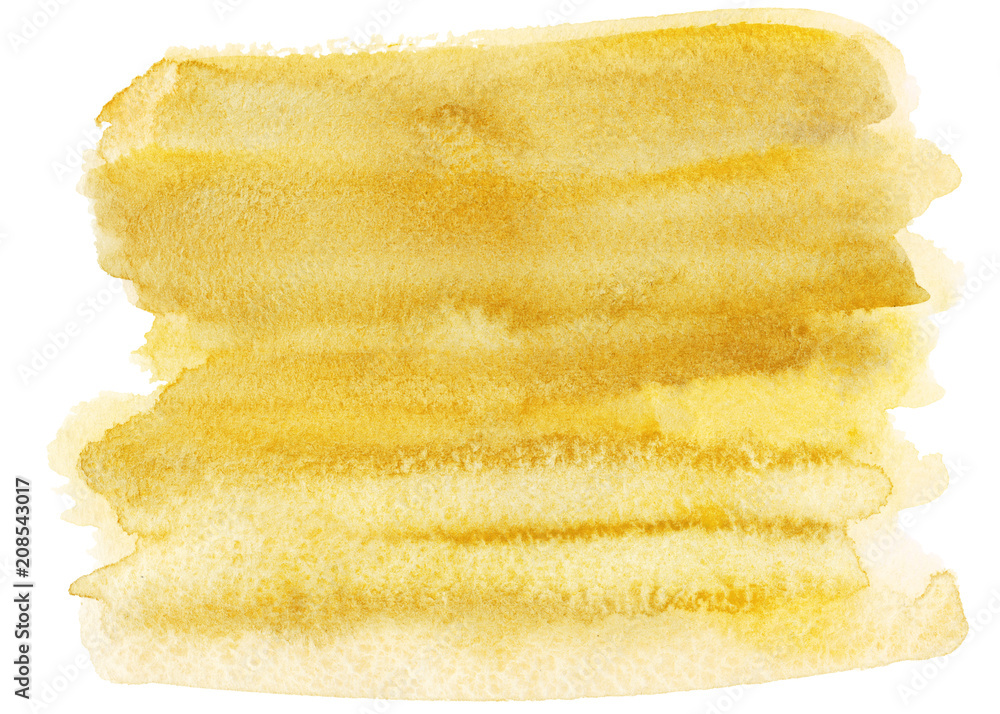 Fototapeta premium Watercolor handmade colorful abstract background illustration with yellow color. Wedding stationary, greeting cards, invitations, wallpapers, logos, business cards, texture.