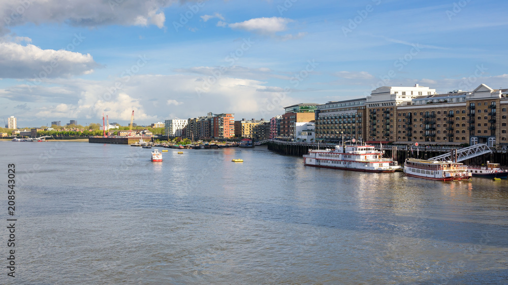 View sountbank of the Thames River in London