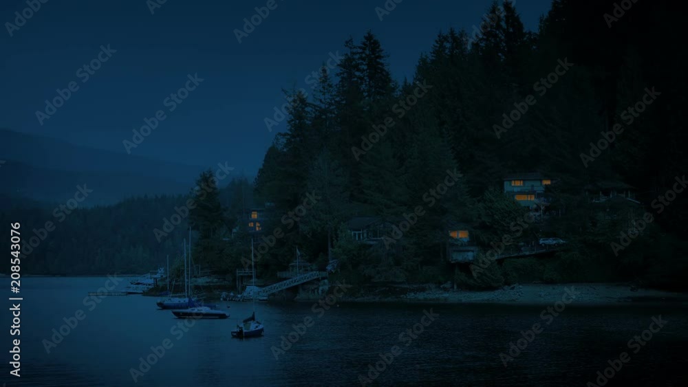 Houses By The Bay In The Evening Houses By The Bay In The Evening