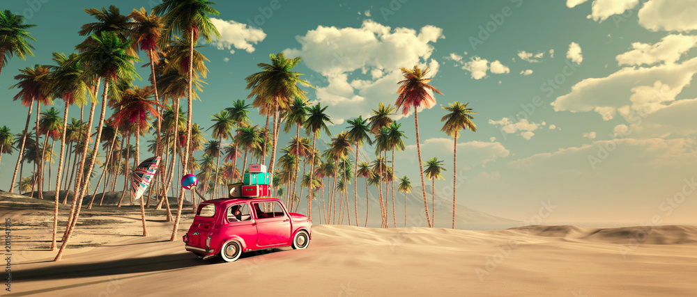 driving car and road