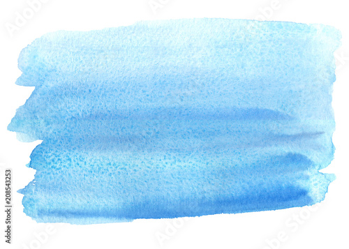 Watercolor hand drawn water / sky blue background / texture illustration 