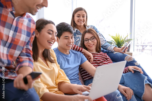 Team of young marketing managers indoors
