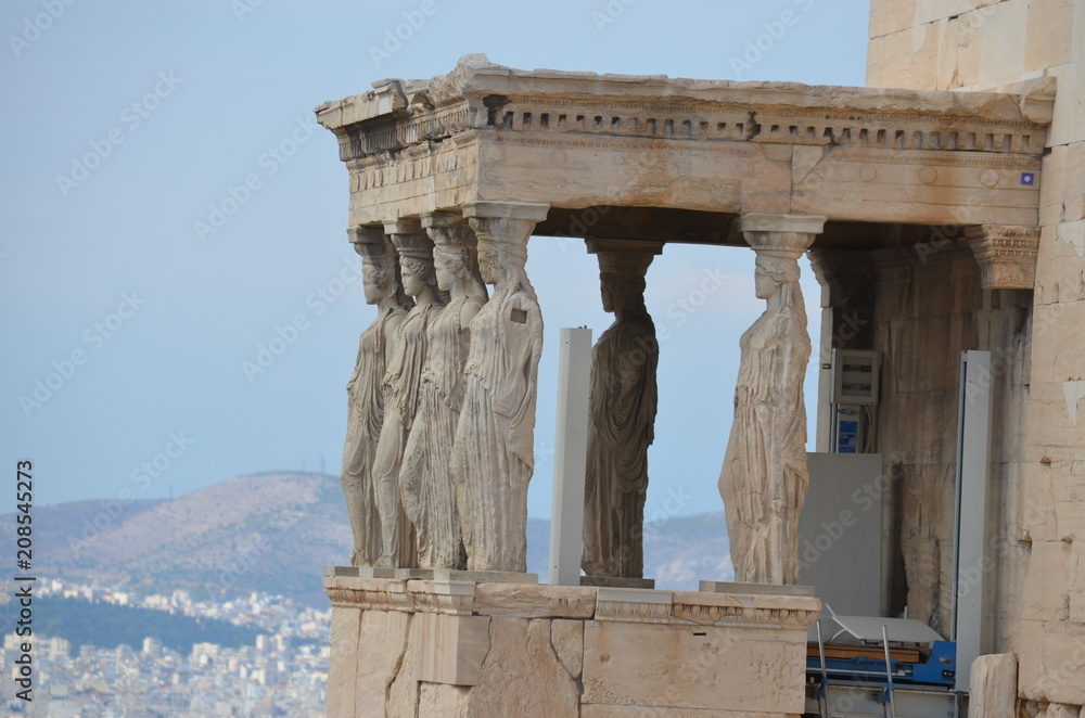 Fototapeta premium Erechtheion athens ruins ancient caryatid greece