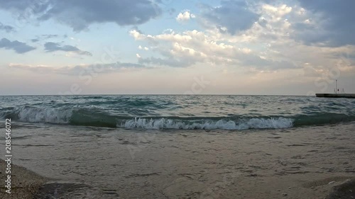 Wallpaper Mural Slow Motion 1080p video of Beach with dramatic sky, Summer vacations, shot at 120 fps Torontodigital.ca