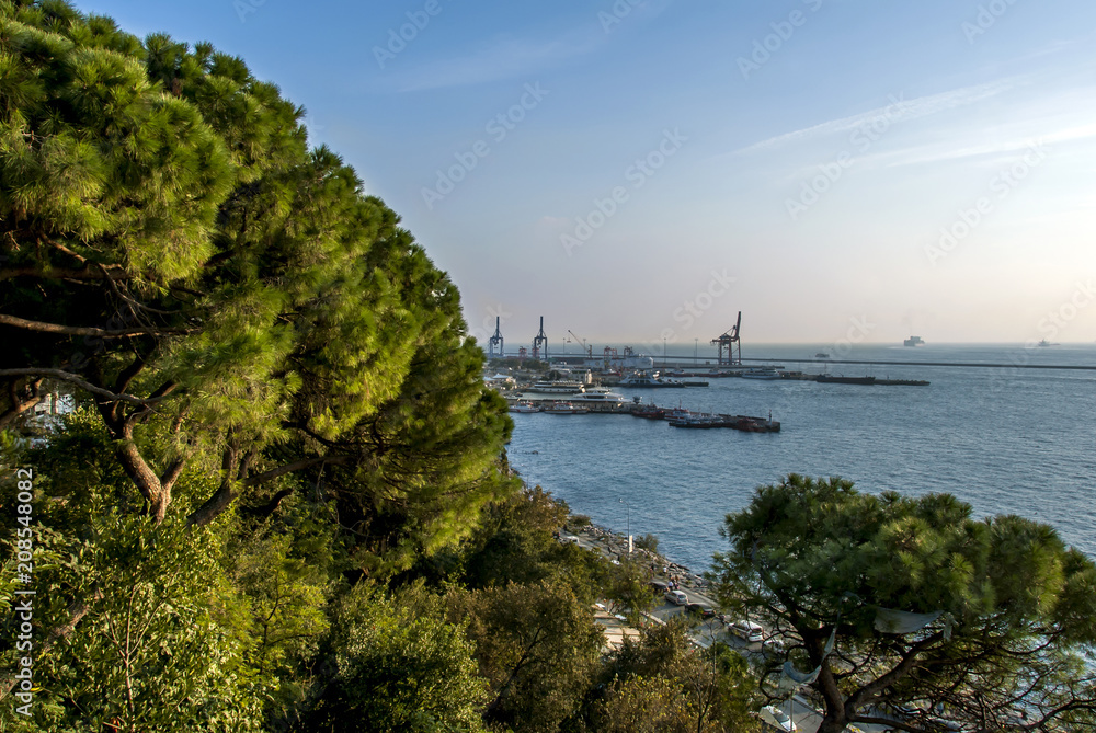Istanbul, Turkey, 22 October 2017: Ships and Harem Port, Uskudar district of Istanbul Istanbul, Turkey, 22 October 2017: Ships and Harem Port, Uskudar district of Istanbul