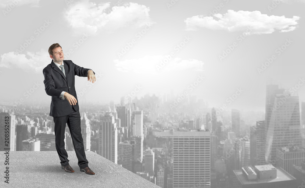 Zombi elegant businessman on the top of the city
Zombi elegant businessman on the top of the city