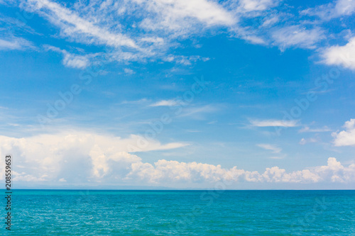 Idyllic perfect blue sky seascape with cloud © themorningglory