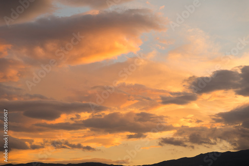clouds heavy sunrise colors