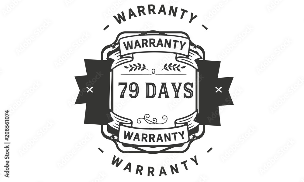 79 days black warranty icon stamp 79 days black warranty icon stamp