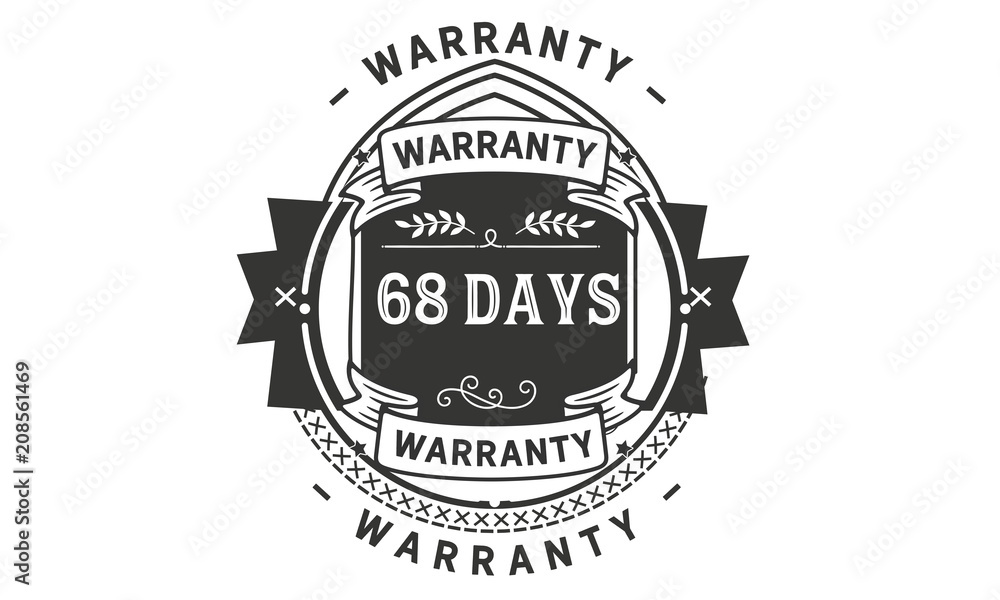 Fototapeta premium 68 days warranty icon stamp