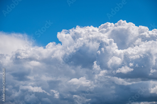 dramatic cloudy formation under the blue sky