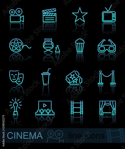 Cinema line icons