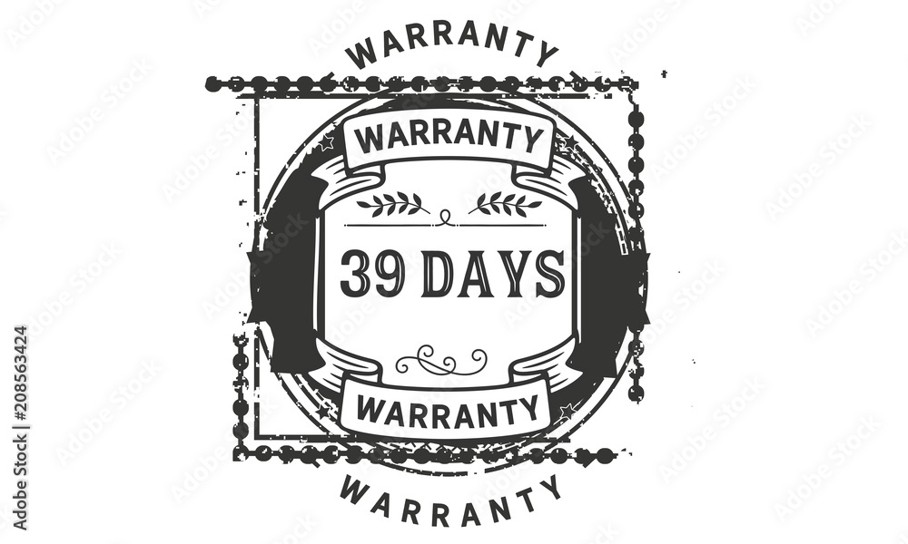 Fototapeta premium 39 days warranty icon stamp