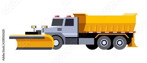 Snow plow utility truck