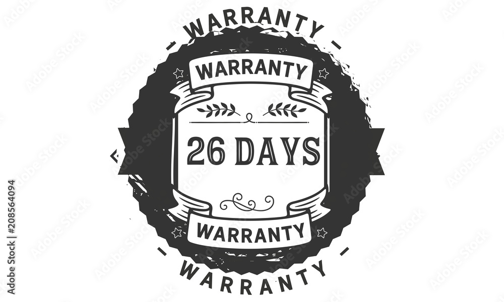 Fototapeta premium 26 days warranty icon stamp
