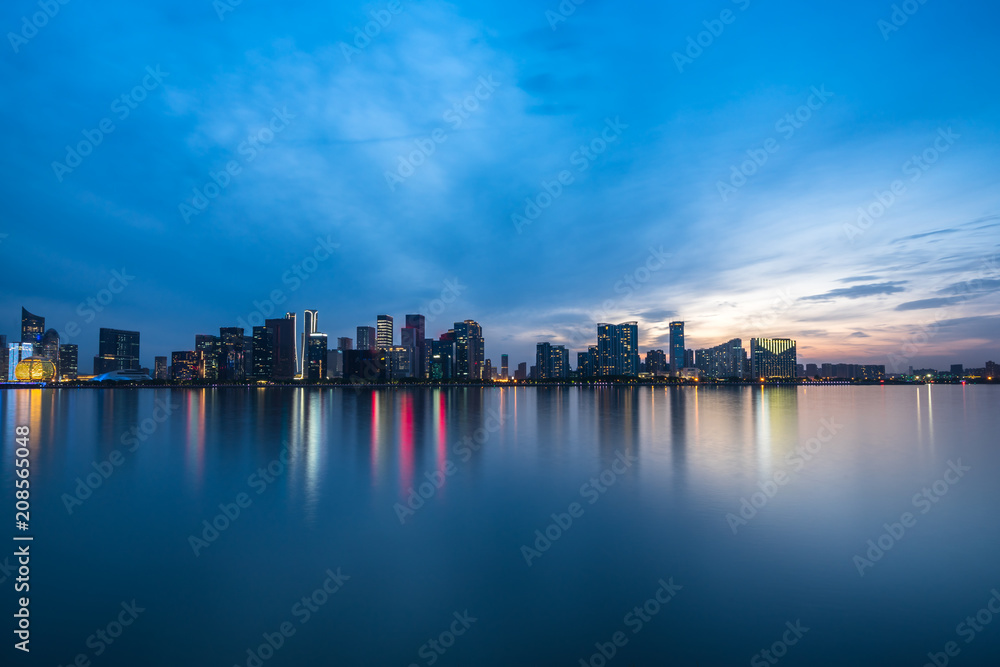 panoramic city skyline in urban