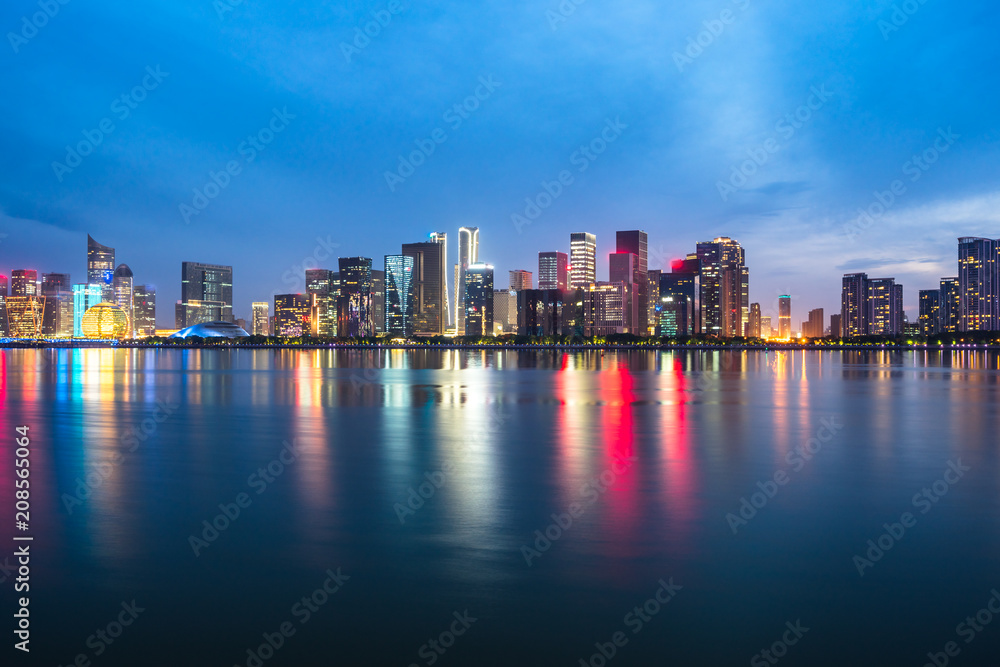 panoramic city skyline in urban