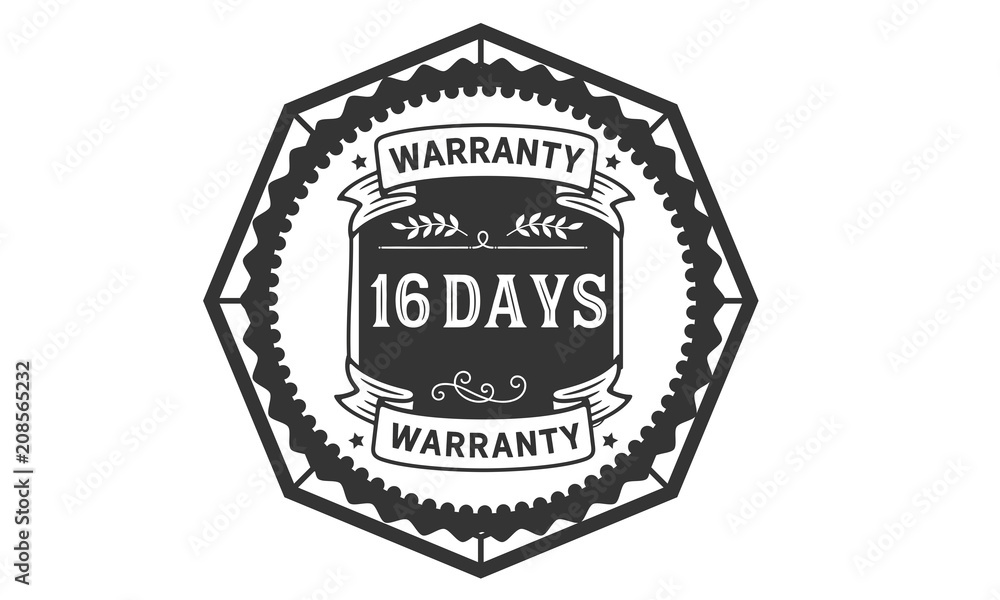 Fototapeta premium 16 days warranty icon stamp
