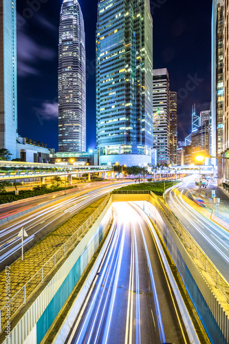 Photography busy traffic in hongkong