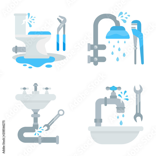 Set of Tools for Plumbings.