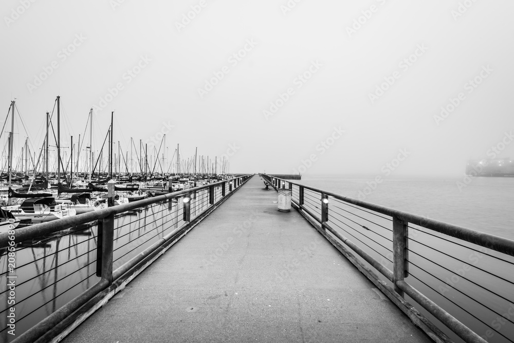 Misty Pier at Dawn