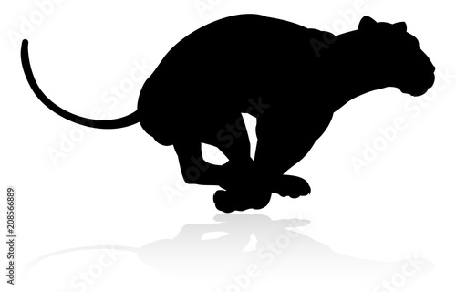 Fototapeta Naklejka Na Ścianę i Meble -  Lion Animal Silhouette