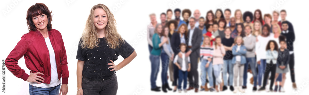 People in the foregound and people in the background People in the foregound and people in the background
