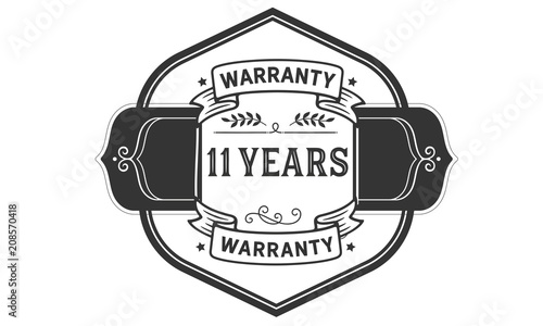 11 years warranty icon stamp