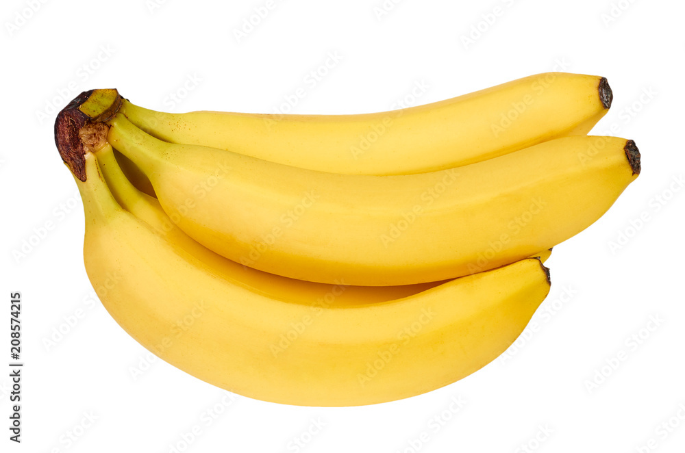 juicy delicious and healthy ripe banana, isolated on white background juicy delicious and healthy ripe banana, isolated on white background