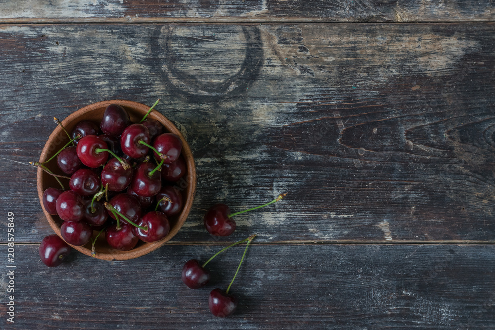 Fresh cherry in bowl Fresh cherry in bowl