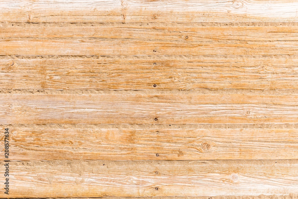 Naklejka premium drewniane deski z brązowymi gwoździami