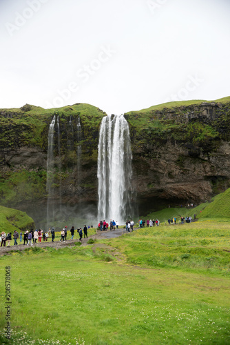 Waterfall Seljalandsfoss in the south coast of Iceland.