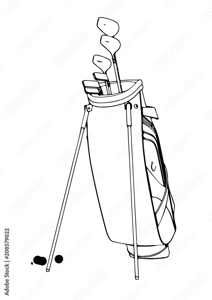 sketch set of golf vector sketch set of golf vector
