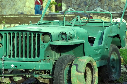 Antique car used during second world war by the US army, it became a symbol afterwords. photo