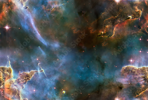 Cloud of interstellar gas in Carina Nebula. Elements of this image furnished by NASA.