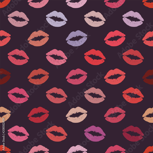 A lot of kisses. Seamless pattern
