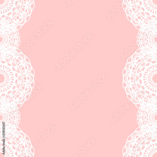 White Round Lace Border on ...