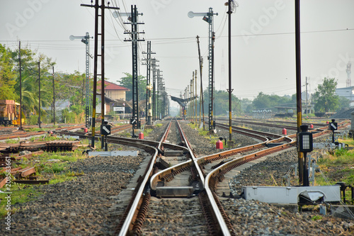 The junction of railways like tree branch.