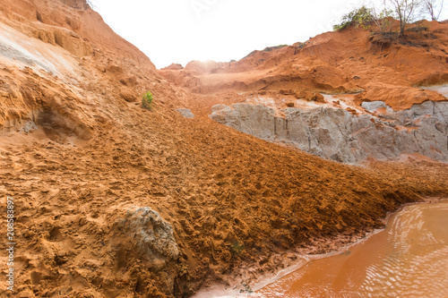 Red dune and red sand, Mui Ne, Phan Thiet, Vietnam photo