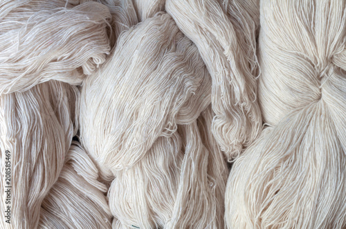 Fotografie Yarn, raw materials for cotton