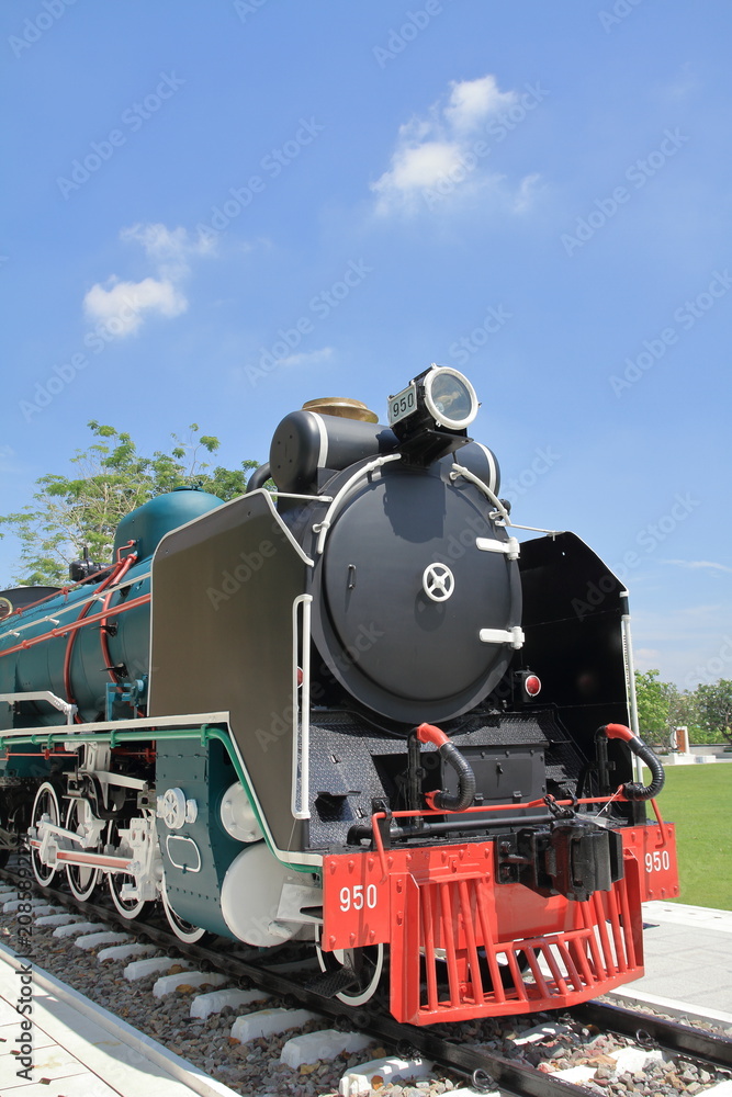 Naklejka premium Tajska lokomotywa parowa