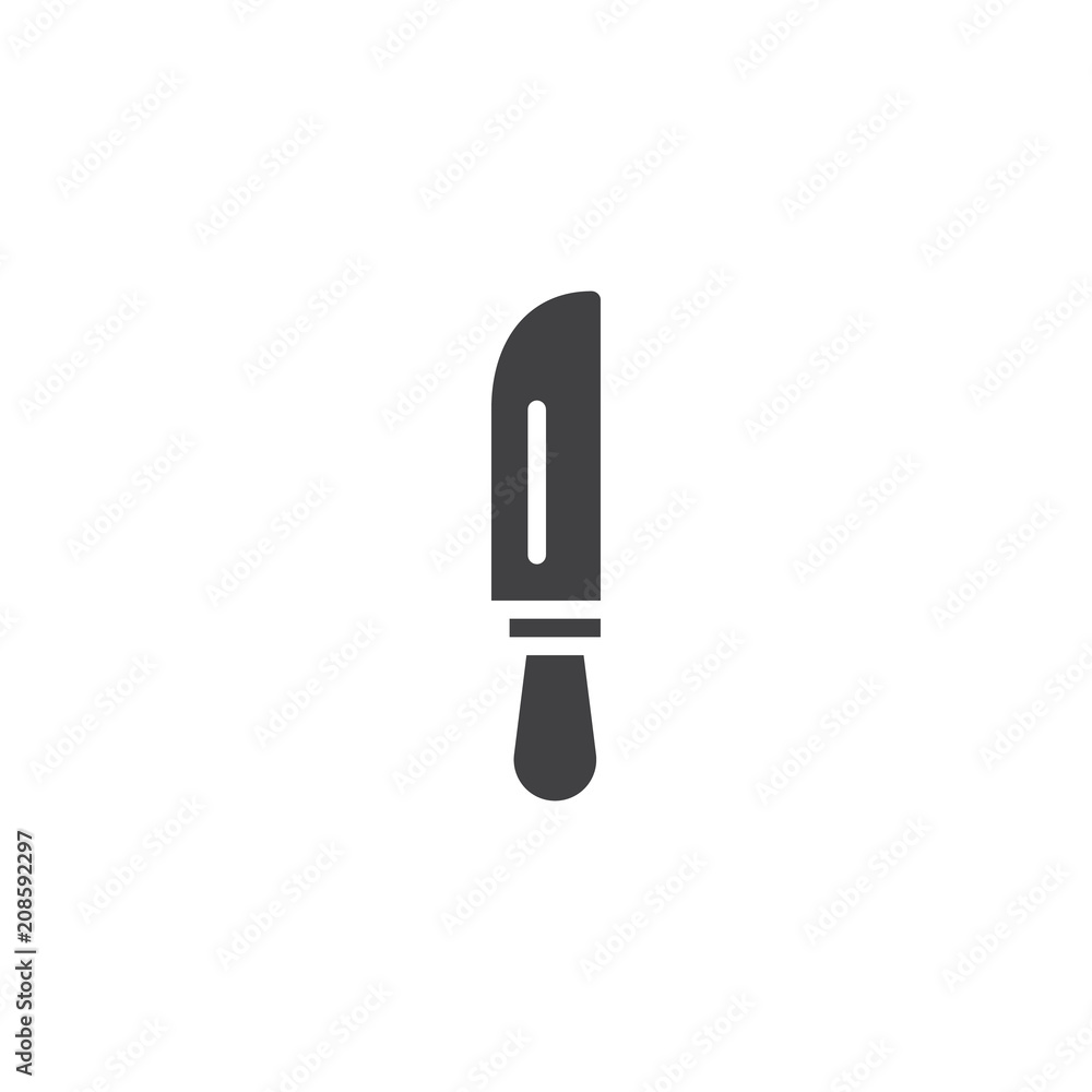Kitchen Knife vector icon. filled flat sign for mobile concept and web design. Cutlery simple solid icon. Symbol, logo illustration. Pixel perfect vector graphics Kitchen Knife vector icon. filled flat sign for mobile concept and web design. Cutlery simple solid icon. Symbol, logo illustration. Pixel perfect vector graphics