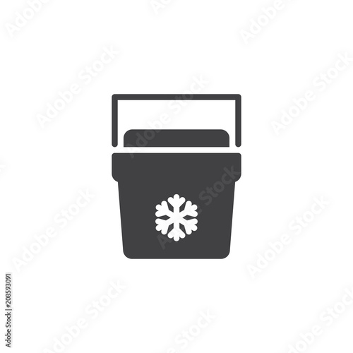 Portable fridge vector icon. filled flat sign for mobile concept and web design. Ice cooler simple solid icon. Symbol, logo illustration. Pixel perfect vector graphics