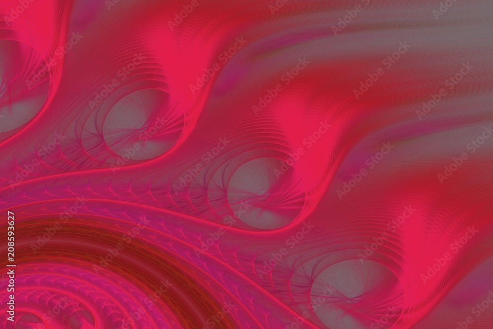 Obraz premium Weiche Formen - Leuchtend bunt - Fraktal als Hintergrundgrafik - Pink