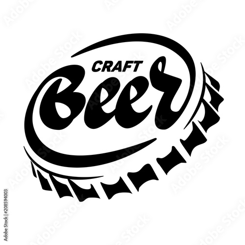 Beer cap in the form of an inscription