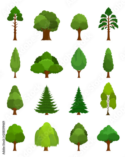 Vector  trees icons