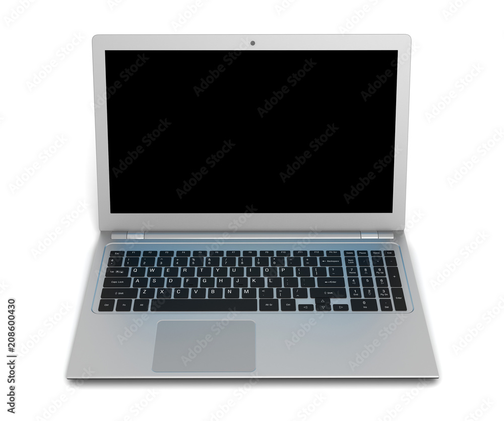 laptop computer single 3d illustration laptop computer single 3d illustration