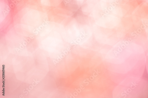 vintage Blurred bokeh pink and orange spring pastel background.