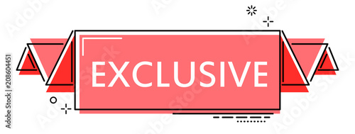 red flat line banner exclusive